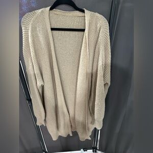 Cozy Cream Open-Front Sweater
